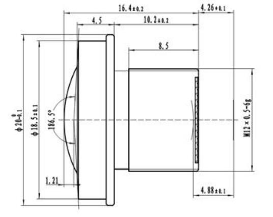 Объектив «рыбий глаз» 1,6 мм, 5 МП, угол обзора 180 градусов S