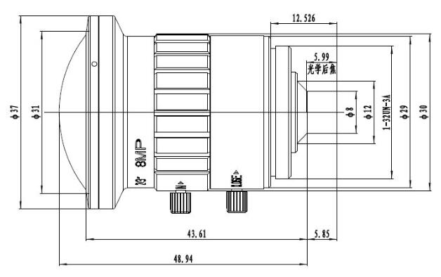 Объектив «рыбий глаз» 2,5 мм 8 мп F1.6 с креплением CS