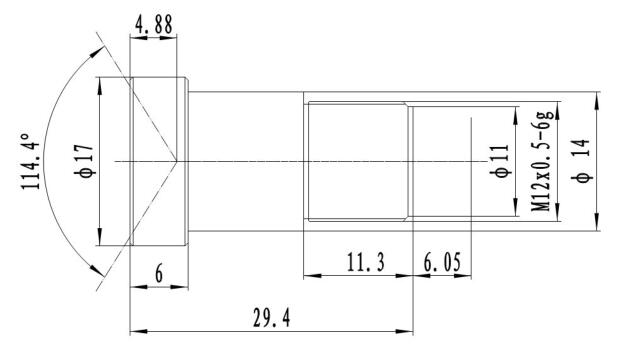 Объектив 4K Board с фиксированной диафрагмой 5 мм F2.0 12 МП с креплением M12
