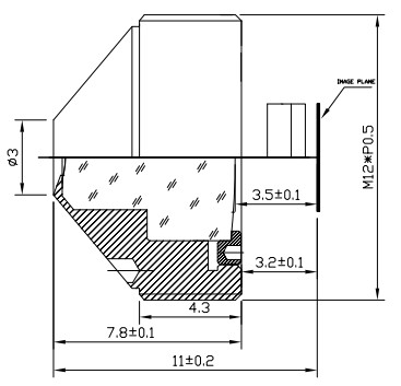 2,1 мм широкоугольный объектив-обскура m12 с углом обзора 130 градусов