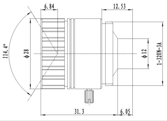 Объектив для видеонаблюдения 1/1,8 дюйма, 5 мм, F2.0, 12 мп, 4K, CS с креплением