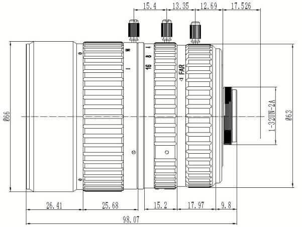 1-дюймовый сенсор, ручная диафрагма, 12–36 мм, 4k C, варифокальный зум-объектив для видеонаблюдения с ИК-коррекцией