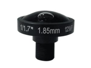 Объектив «рыбий глаз» 1/1.7 дюйма, 1.85mm F2.0, 12mp 4k M12