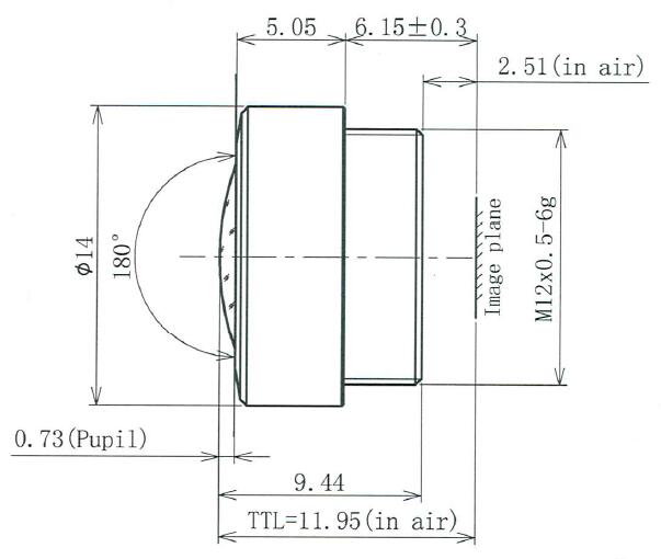 Объектив «рыбий глаз» M12 1,96 мм F2.2 180 градусов для дверного звонка Входная защита