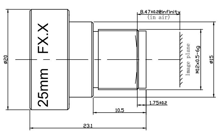 Объектив для дальних расстояний 10mega F2.0 25 мм с байонетом S