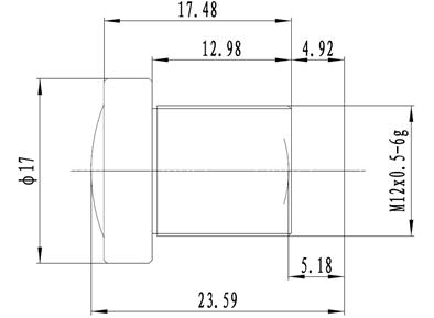 Широкоугольный объектив для платы видеонаблюдения с креплением 2,3 мм, 3,5 мп, F2.2 s