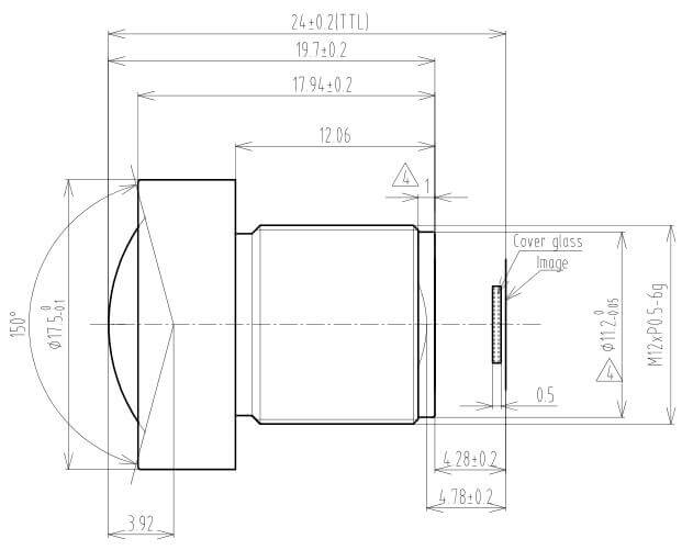 2.8мм 16МП 16 МП Ultra HD 5k m12 M12x0.5 объективы для платы видеонаблюдения