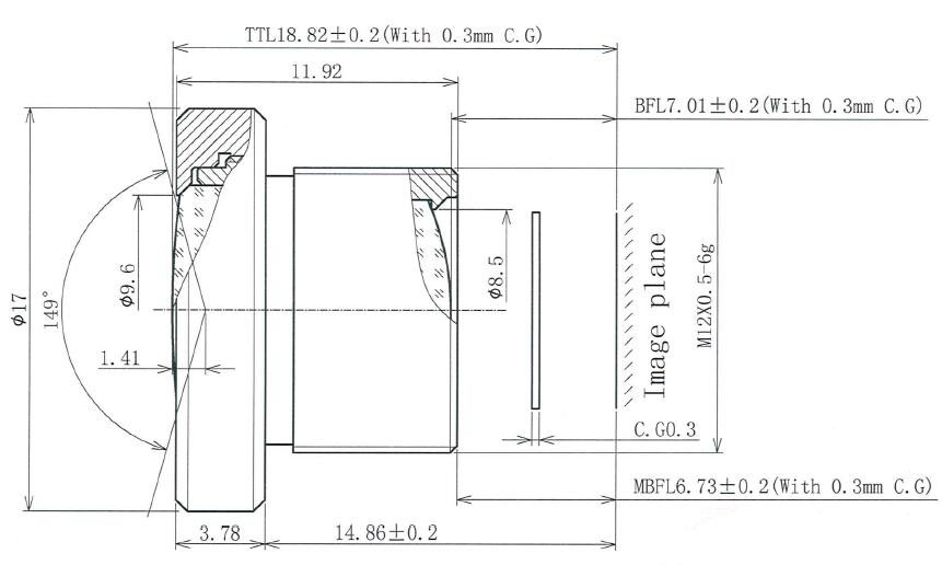 Широкоугольный объектив m12 3,7 мм F1.3 с креплением для бортовой камеры на время полета