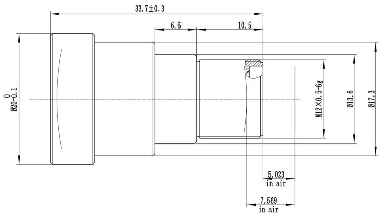 35мм 8мп 4K M12x0.5 объектив для платы видеонаблюдения