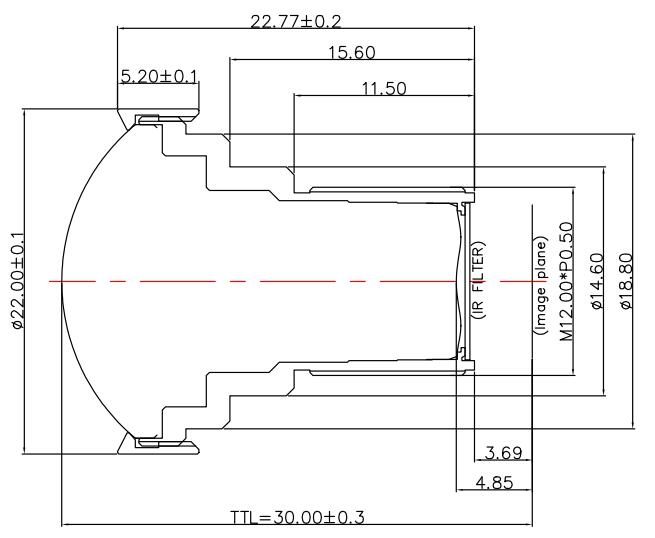 Объективы для прямолинейных камер видеонаблюдения 4,2 мм 1/1,7 дюйма F1,8 8M m12*P0,50