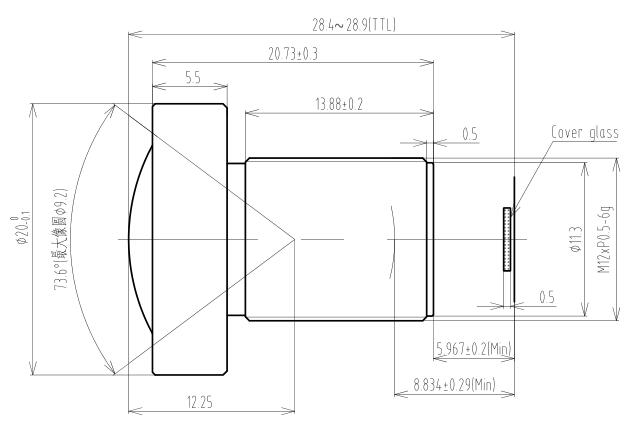 Компактный объектив для промышленной видеопанели с креплением 6 мм F2.8 F5.6 F8 m12xp0.5