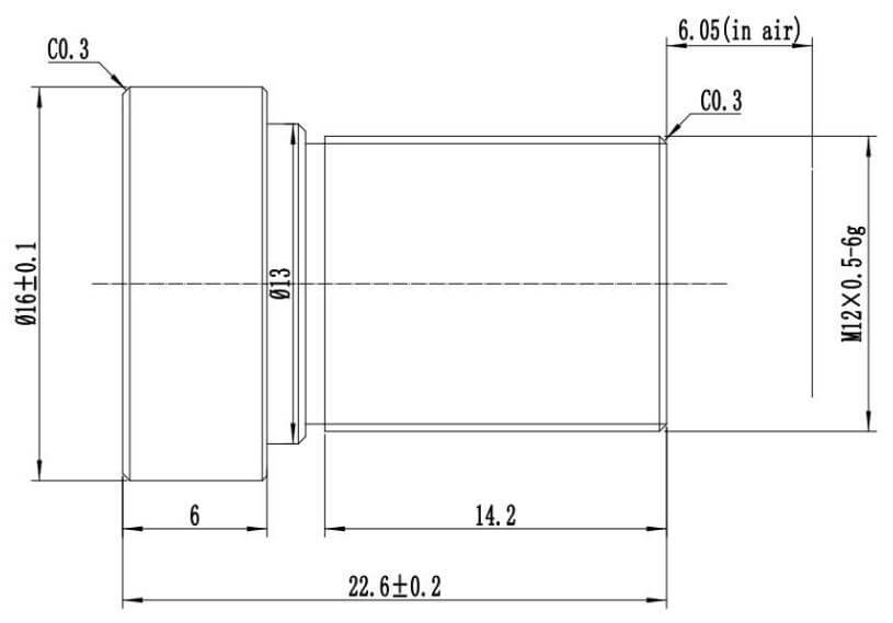 EFL 22мм 12мегапикселей m12x0.5 объективы для камеры видеонаблюдения