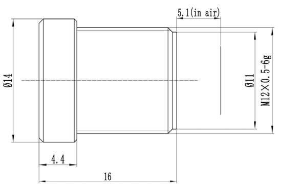 Бортовой объектив m12x0,5 1/2 дюйма F2.0 5 мп 16 мм с ИК-коррекцией