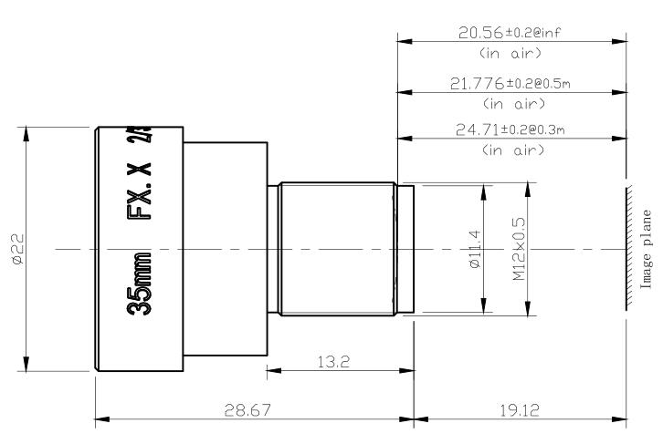 f=35mm F2.8 10-мегапиксельный объектив с креплением M12 s