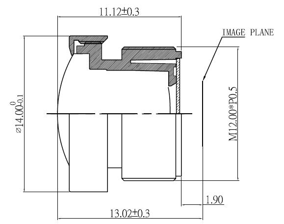 Объектив с креплением m12 для датчика IMX224 AR0140