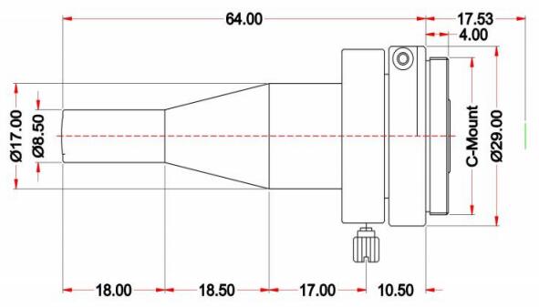 Широкоугольный промышленный объектив с креплением C-Mount 10Мп и точечным отверстием