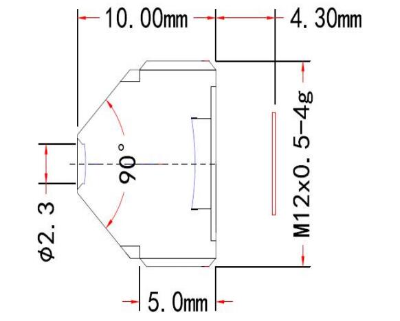 металл 3,7мм F2.0 3МП M12 крепление мини фиксированный объектив пинхол